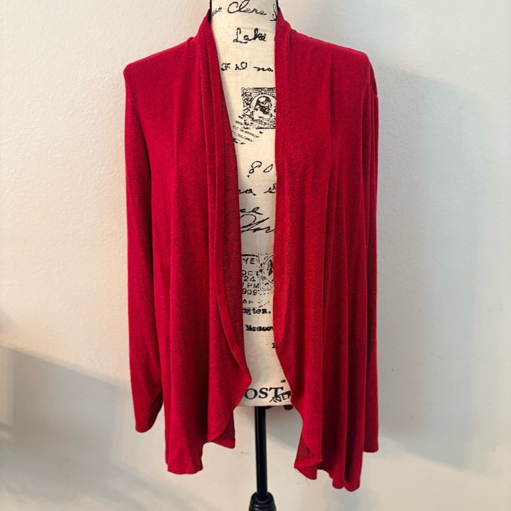 Apt. 9 Vibrant Red Women's Cardigan Large